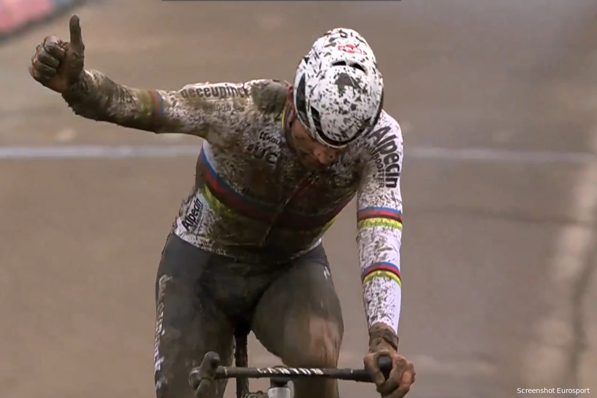 Mathieu van der Poel gives thumbs up to the audience and his own form in Baal: "Can still improve a bit"